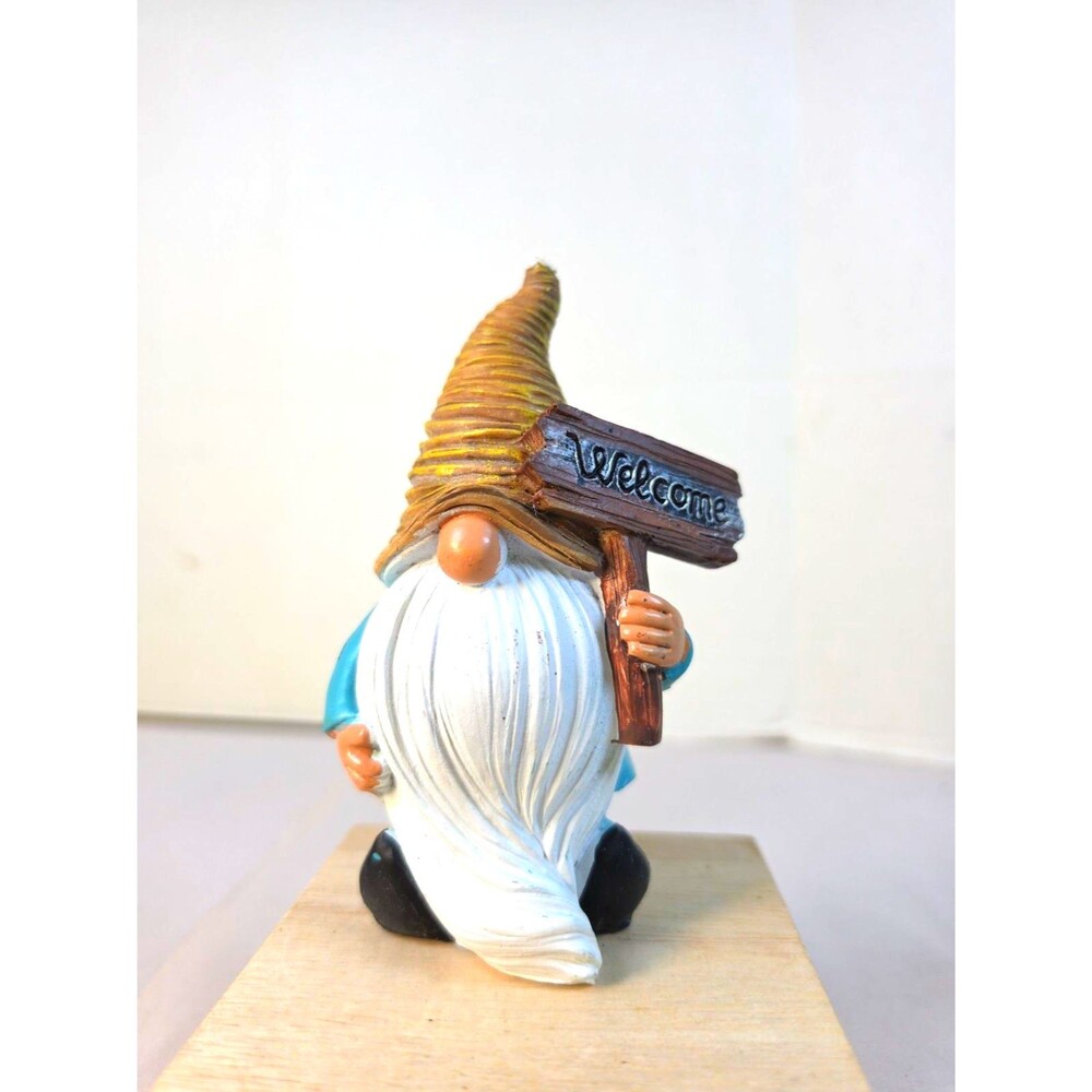 Gnome “Welcome” Decoration Indoor Home Table Decor Cute Figurine 5"
